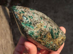Polished Rare Emerald Mica In Matrix Standing Free Forms x 2 From Mutoko, Zimbabwe - Toprock Gemstones and Minerals 