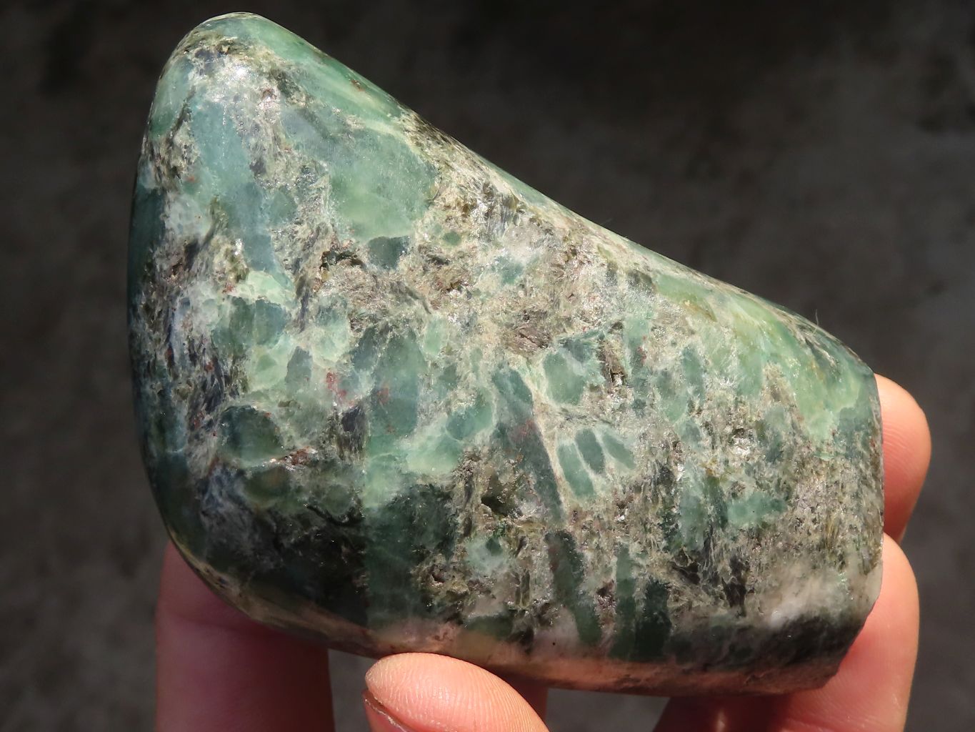 Polished Rare Emerald Mica In Matrix Standing Free Forms x 2 From Mutoko, Zimbabwe - Toprock Gemstones and Minerals 