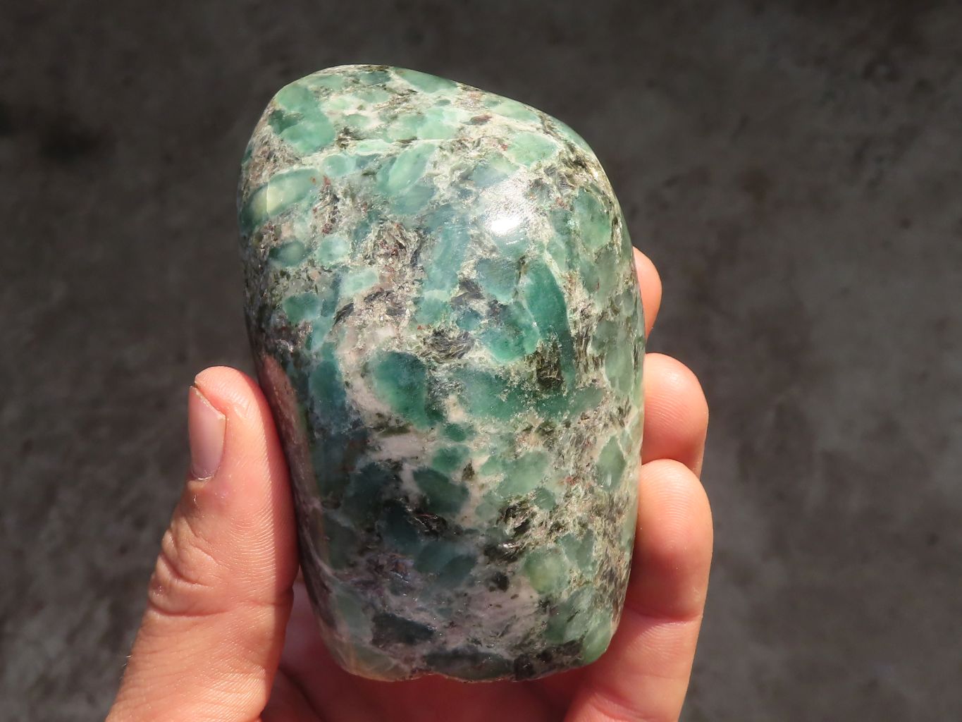 Polished Rare Emerald Mica In Matrix Standing Free Forms x 2 From Mutoko, Zimbabwe - Toprock Gemstones and Minerals 