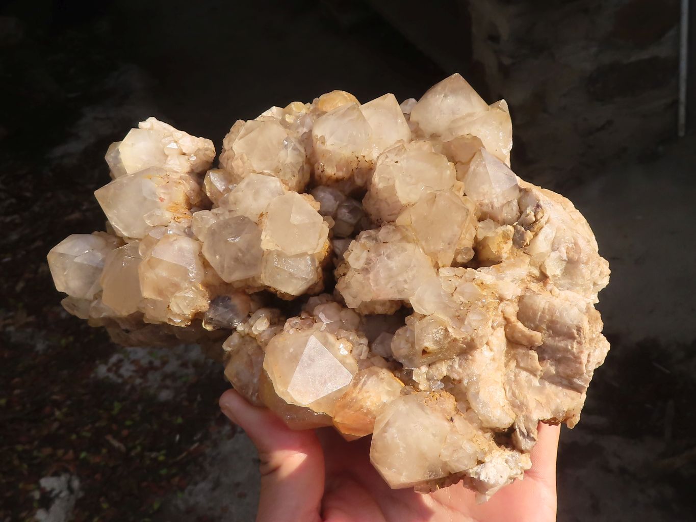 Natural Cascading White Phantom Smokey Quartz Cluster x 1 From Luena, Congo - Toprock Gemstones and Minerals 