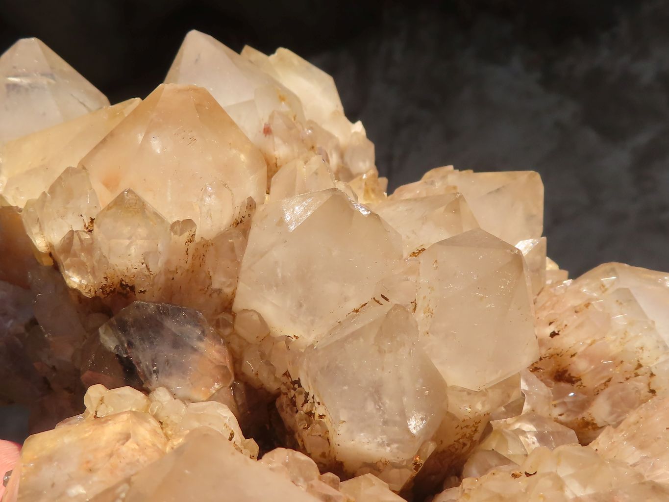 Natural Cascading White Phantom Smokey Quartz Cluster x 1 From Luena, Congo - Toprock Gemstones and Minerals 