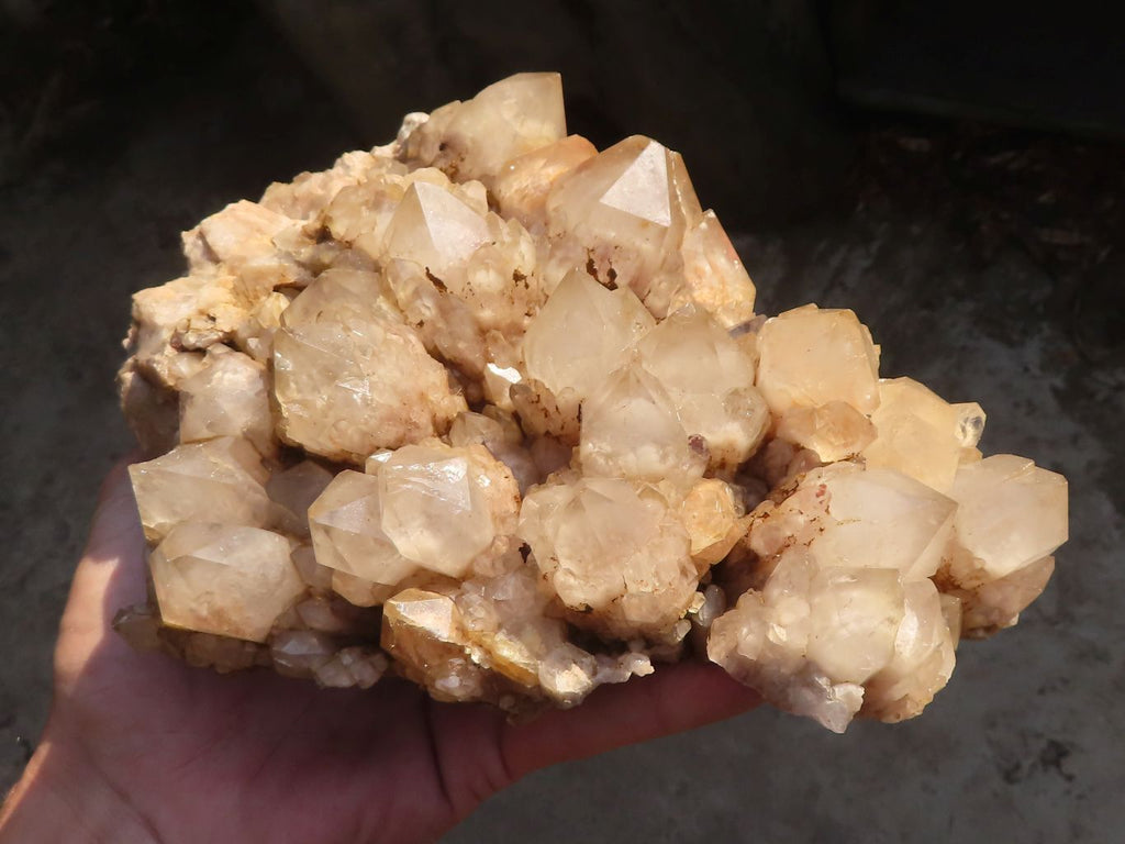 Natural Cascading White Phantom Smokey Quartz Cluster x 1 From Luena, Congo - Toprock Gemstones and Minerals 