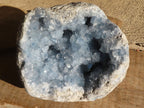 Natural Blue Celestite Geode Specimen x 1 From Sakoany, Madagascar - Toprock Gemstones and Minerals 
