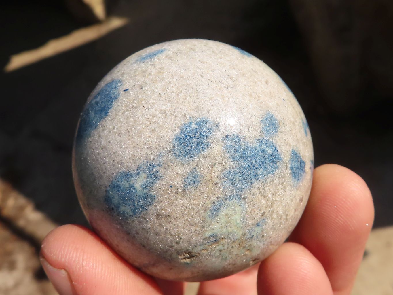 Polished Blue Spotted Spinel Quartz Spheres x 6 From Madagascar - Toprock Gemstones and Minerals 
