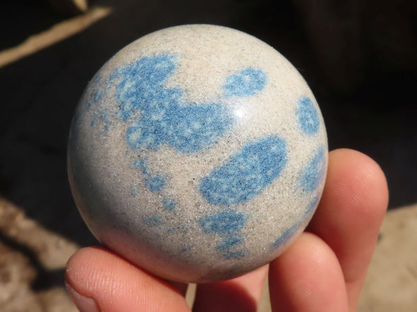 Polished Blue Spotted Spinel Quartz Spheres x 6 From Madagascar - Toprock Gemstones and Minerals 