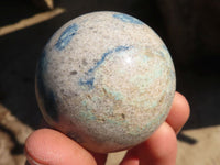 Polished Blue Spotted Spinel Quartz Spheres x 6 From Madagascar - Toprock Gemstones and Minerals 