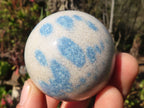 Polished Blue Spotted Spinel Quartz Spheres x 6 From Madagascar - Toprock Gemstones and Minerals 