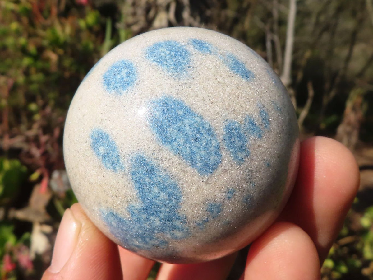Polished Blue Spotted Spinel Quartz Spheres x 6 From Madagascar ...