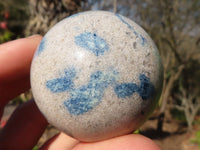 Polished Blue Spotted Spinel Quartz Spheres x 6 From Madagascar - Toprock Gemstones and Minerals 