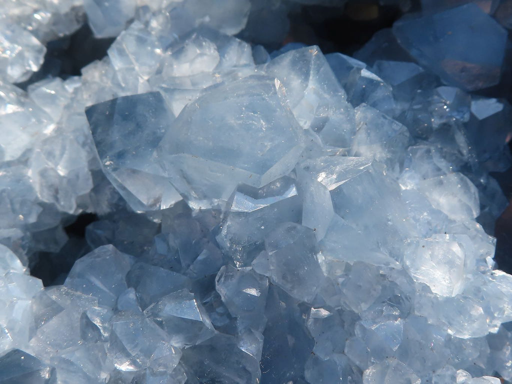 Natural Blue Celestite Geode Specimen x 1 From Sakoany, Madagascar - Toprock Gemstones and Minerals 
