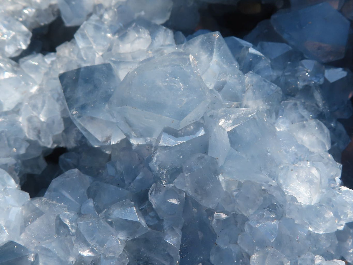 Natural Blue Celestite Geode Specimen x 1 From Sakoany, Madagascar - Toprock Gemstones and Minerals 