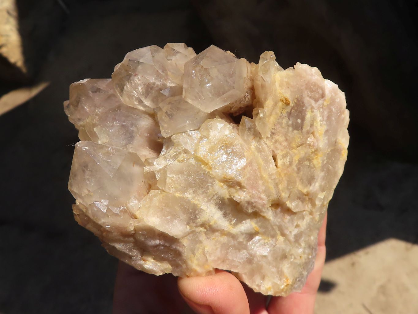 Natural Cascading Smokey Quartz Clusters x 3 From Luena, Congo - Toprock Gemstones and Minerals 