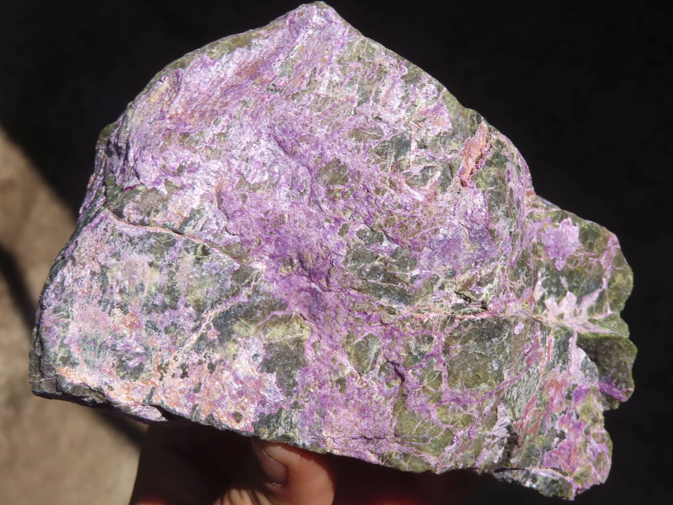 Natural Rough Stichtite & Serpentine Specimens x 3 From Barberton, South Africa - Toprock Gemstones and Minerals 