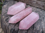 Polished Stunning Pink Rose Quartz Double Terminated Points x 6 From Madagascar - TopRock