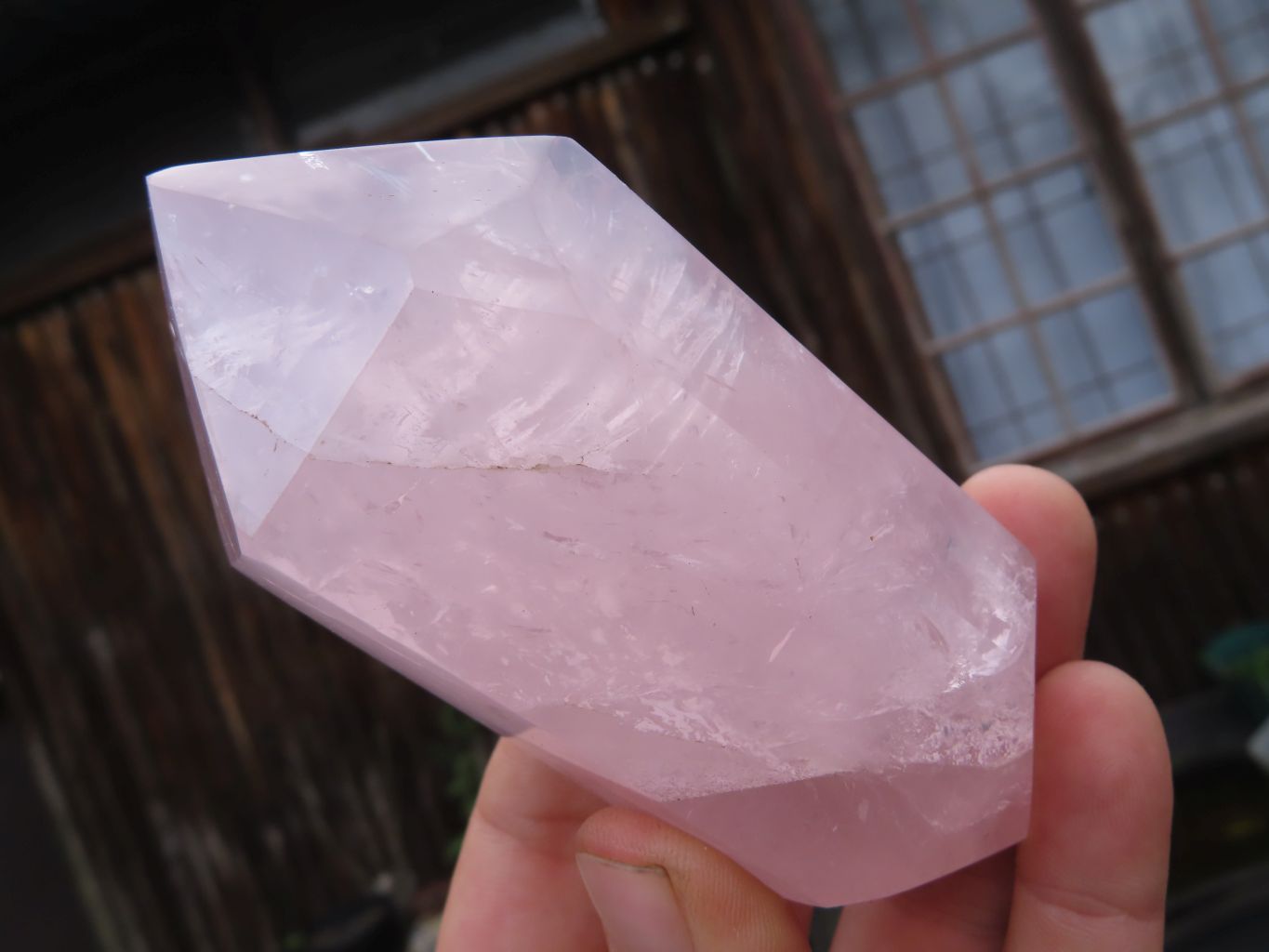 Polished Stunning Pink Rose Quartz Double Terminated Points x 6 From Madagascar - TopRock