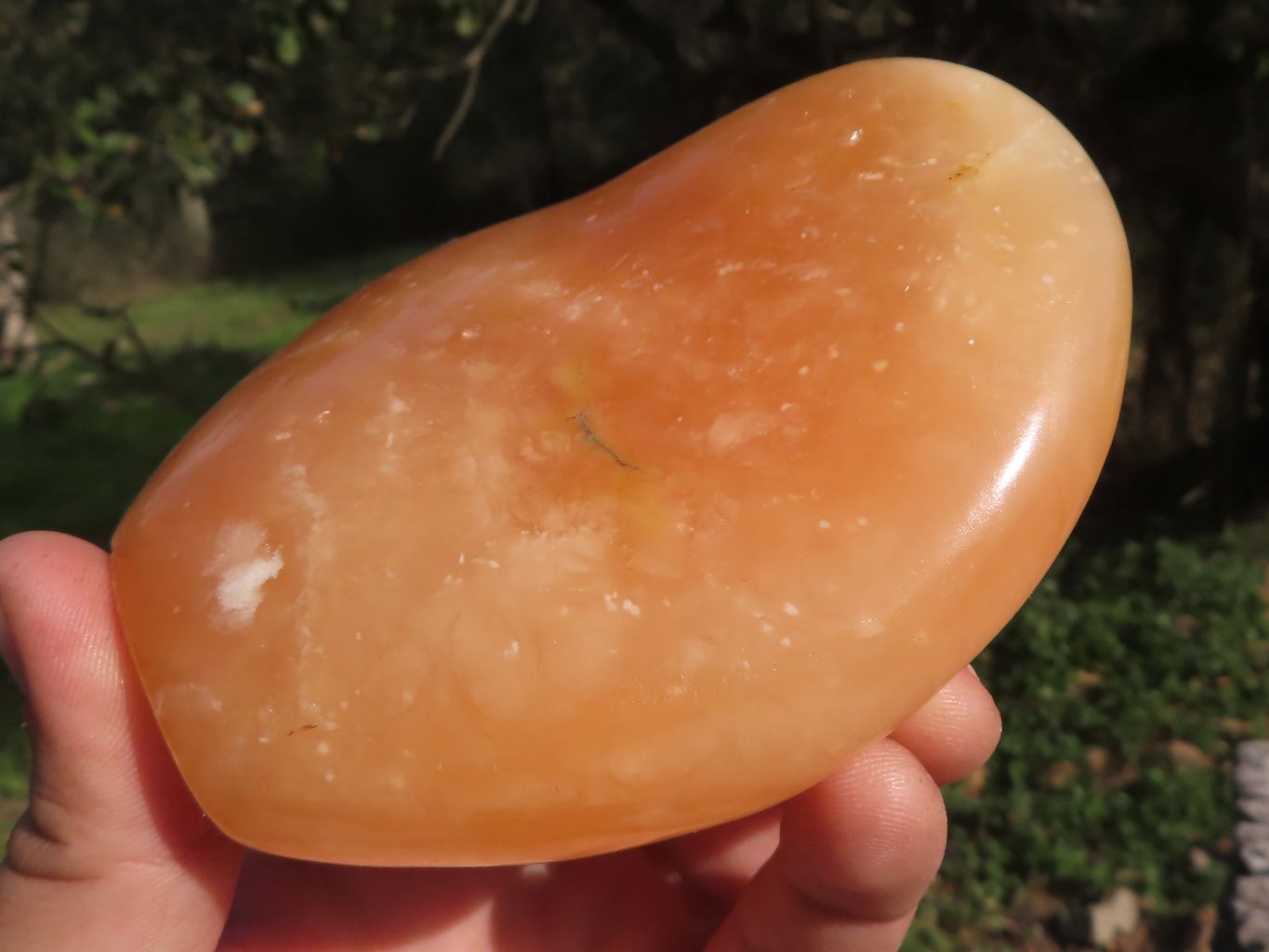 Polished Vibrant Orange Twist Calcite Standing Free Forms  x 3 From Madagascar - TopRock