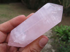 Polished Stunning Pink Rose Quartz Double Terminated Points x 6 From Madagascar - TopRock