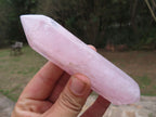 Polished Stunning Pink Rose Quartz Double Terminated Points x 6 From Madagascar - TopRock