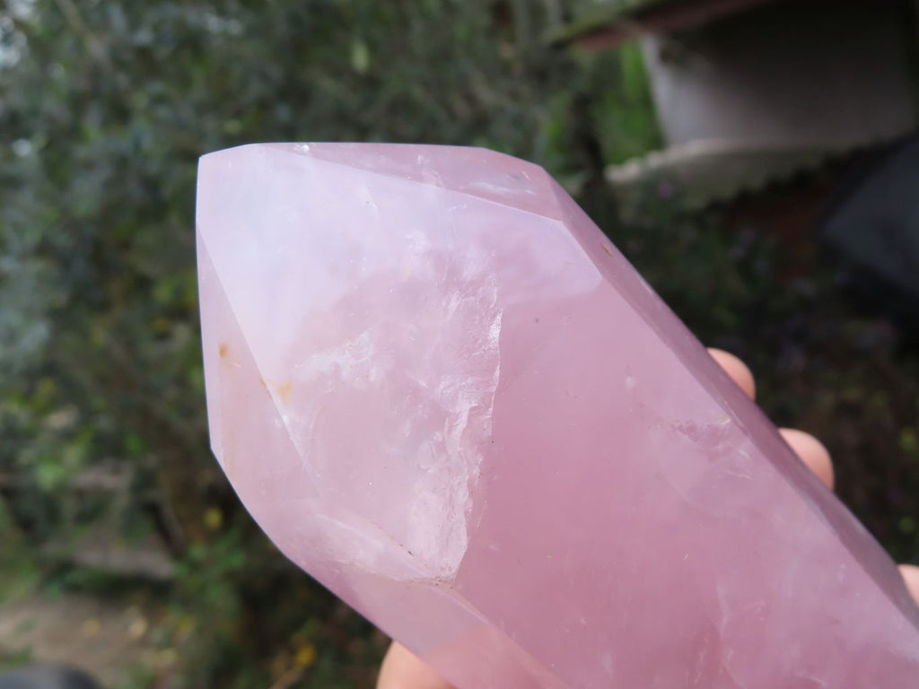 Polished Stunning Pink Rose Quartz Double Terminated Points x 6 From Madagascar - TopRock