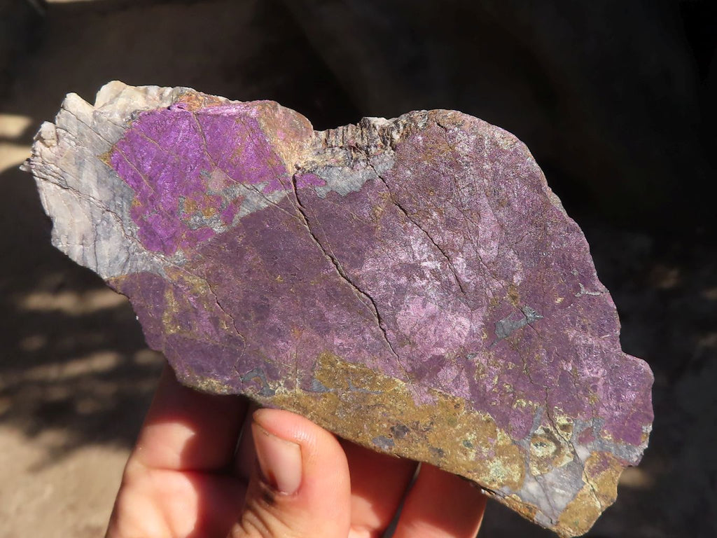 Polished Metallic Purpurite Slices With Matte Finish  x 6 From Erongo, Namibia - Toprock Gemstones and Minerals 