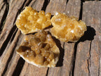 Natural Small Golden Lemonite / Limonite Quartz Clusters  x 35 From Zambia - Toprock Gemstones and Minerals 