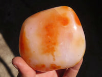 Polished Carnelian Agate Standing Free Forms  x 3 From Madagascar - Toprock Gemstones and Minerals 