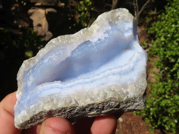 Natural Blue Lace Agate Geode Specimens  x 12 From Nsanje, Malawi