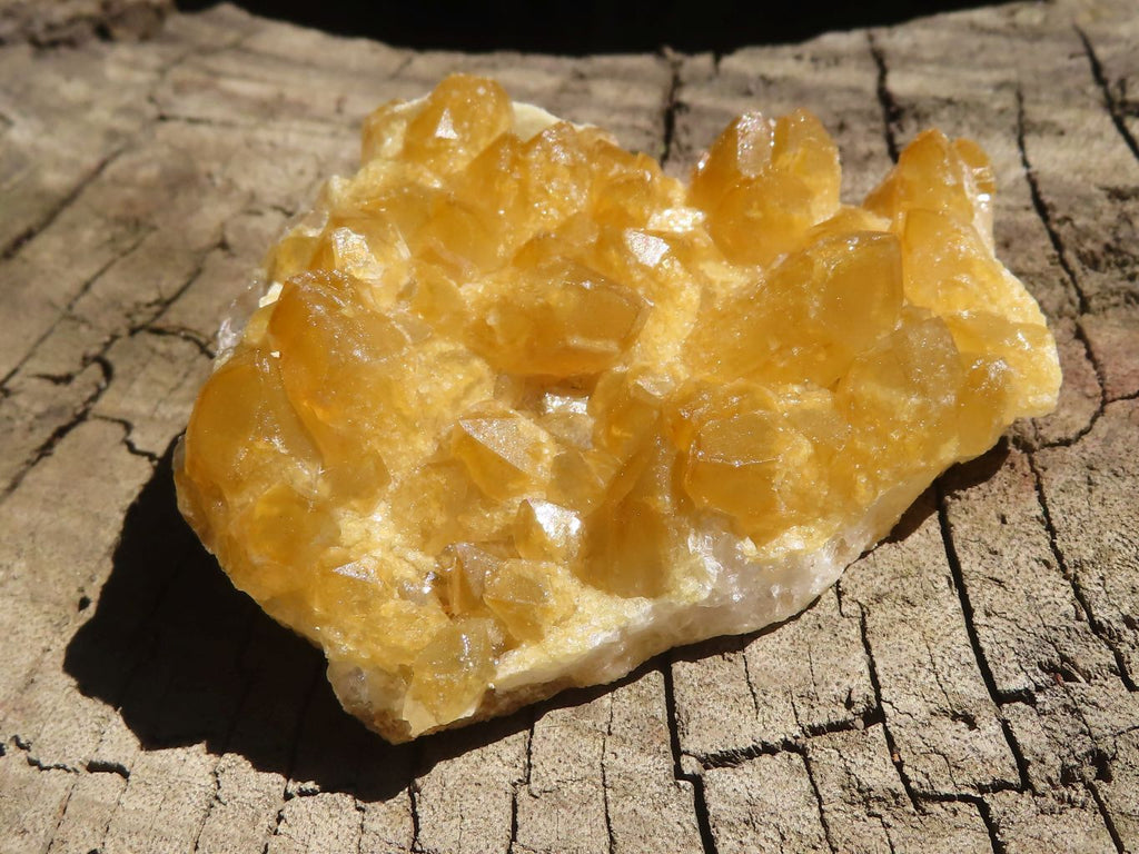 Natural Small Golden Lemonite / Limonite Quartz Clusters  x 35 From Zambia - Toprock Gemstones and Minerals 