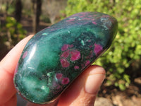 Polished Fluorescent Ruby Corundum In Chrome Verdite Free Forms x 6 From Zimbabwe - Toprock Gemstones and Minerals 