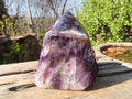 Polished Chevron Amethyst Point x 1 From Zambia - Toprock Gemstones and Minerals 
