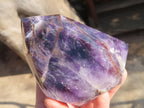 Polished Chevron Amethyst Point x 1 From Zambia - Toprock Gemstones and Minerals 