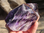 Polished Chevron Amethyst Point x 1 From Zambia - Toprock Gemstones and Minerals 