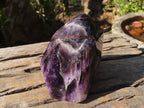 Polished Chevron Amethyst Point x 1 From Zambia - Toprock Gemstones and Minerals 