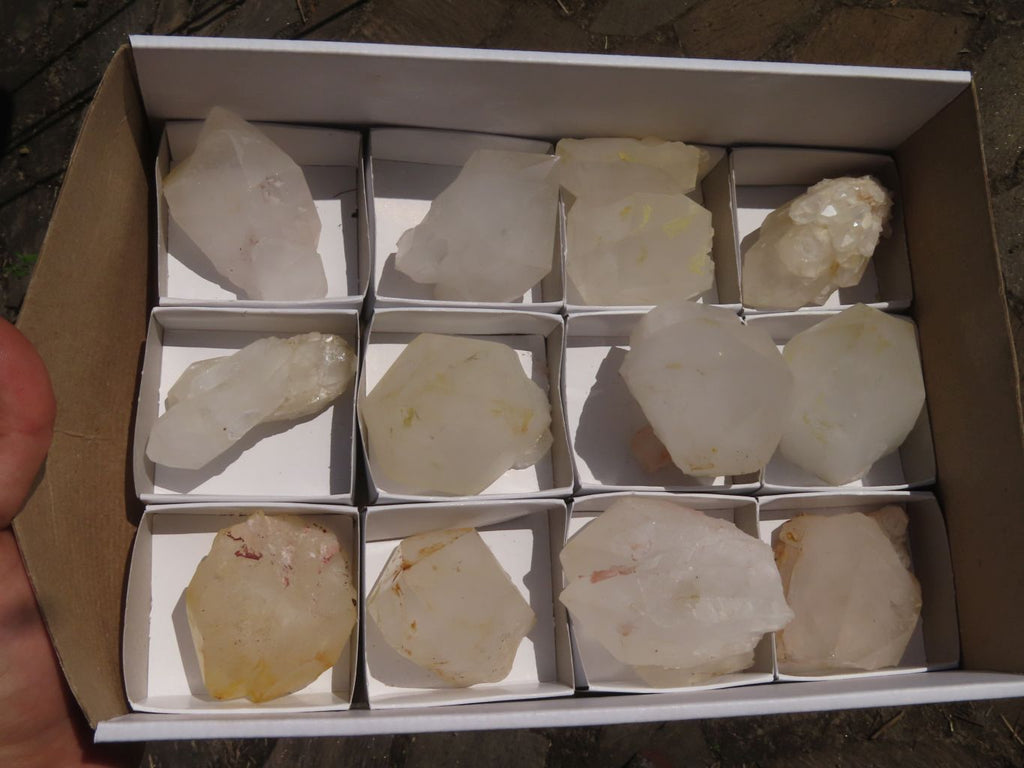 Natural Fairly Large Intact Quartz Crystals  x 12 From Madagascar - TopRock