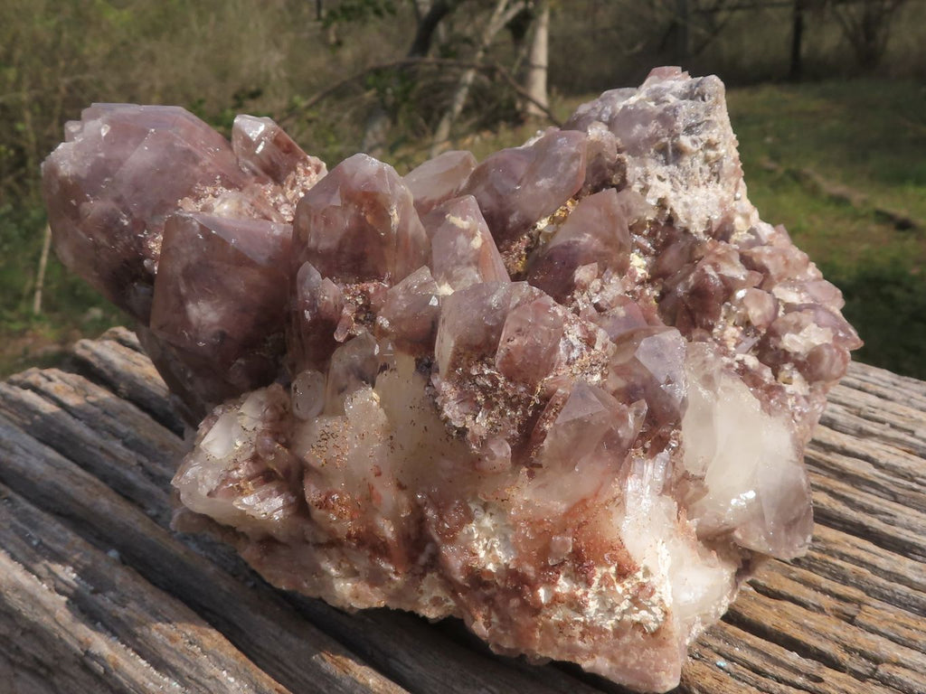Natural Large Red Hematoid Quartz Cluster With Crystalline Self Healed Base  x 1 From Karoi, Zimbabwe - TopRock