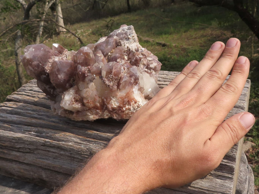 Natural Large Red Hematoid Quartz Cluster With Crystalline Self Healed Base  x 1 From Karoi, Zimbabwe - TopRock