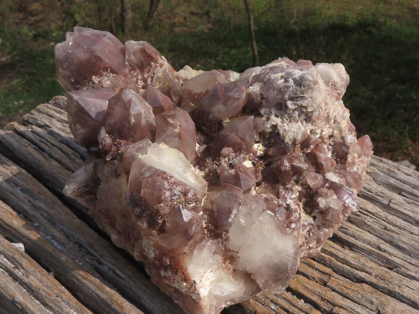 Natural Large Red Hematoid Quartz Cluster With Crystalline Self Healed Base  x 1 From Karoi, Zimbabwe - TopRock