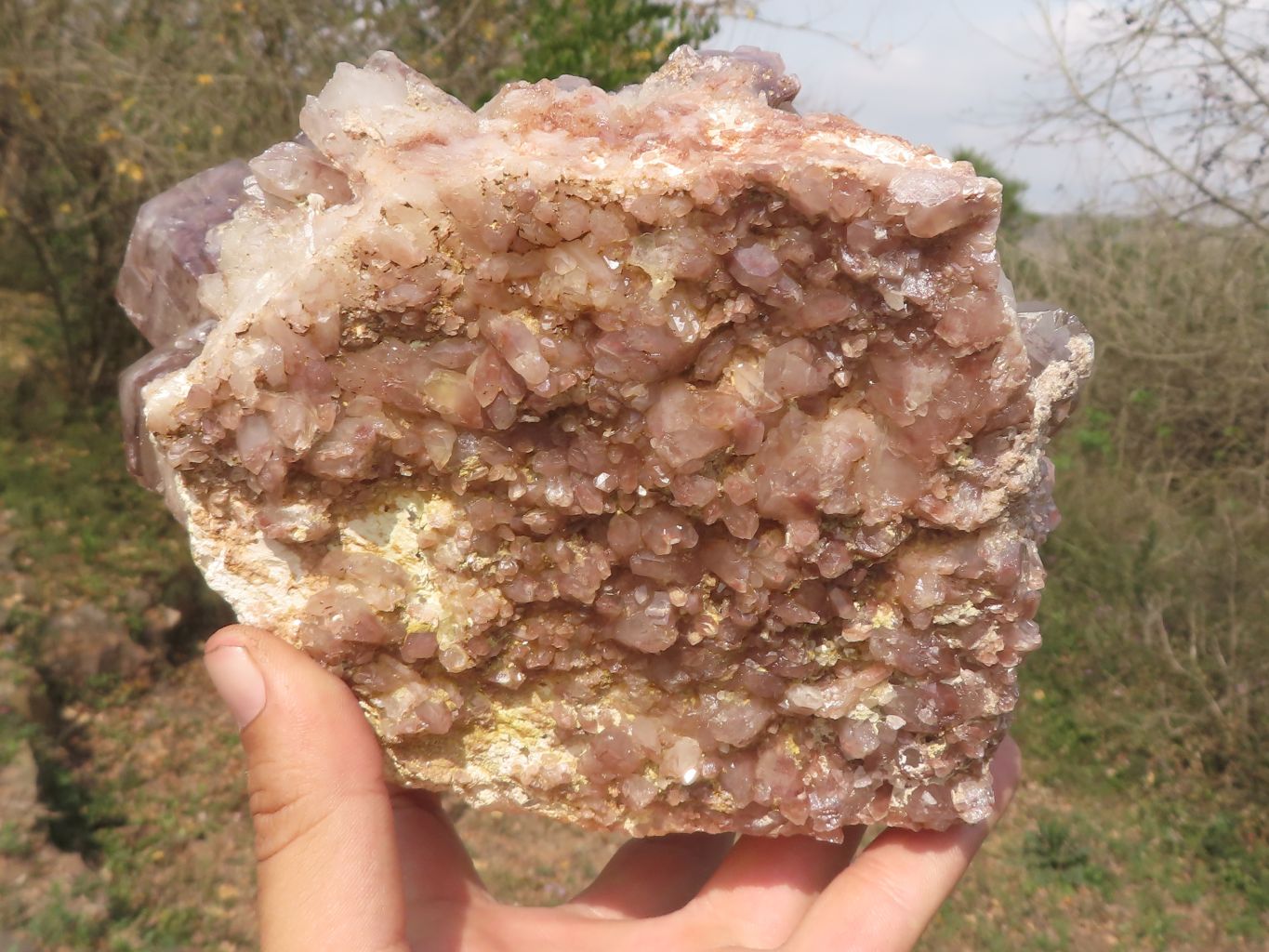Natural Large Red Hematoid Quartz Cluster With Crystalline Self Healed Base  x 1 From Karoi, Zimbabwe - TopRock