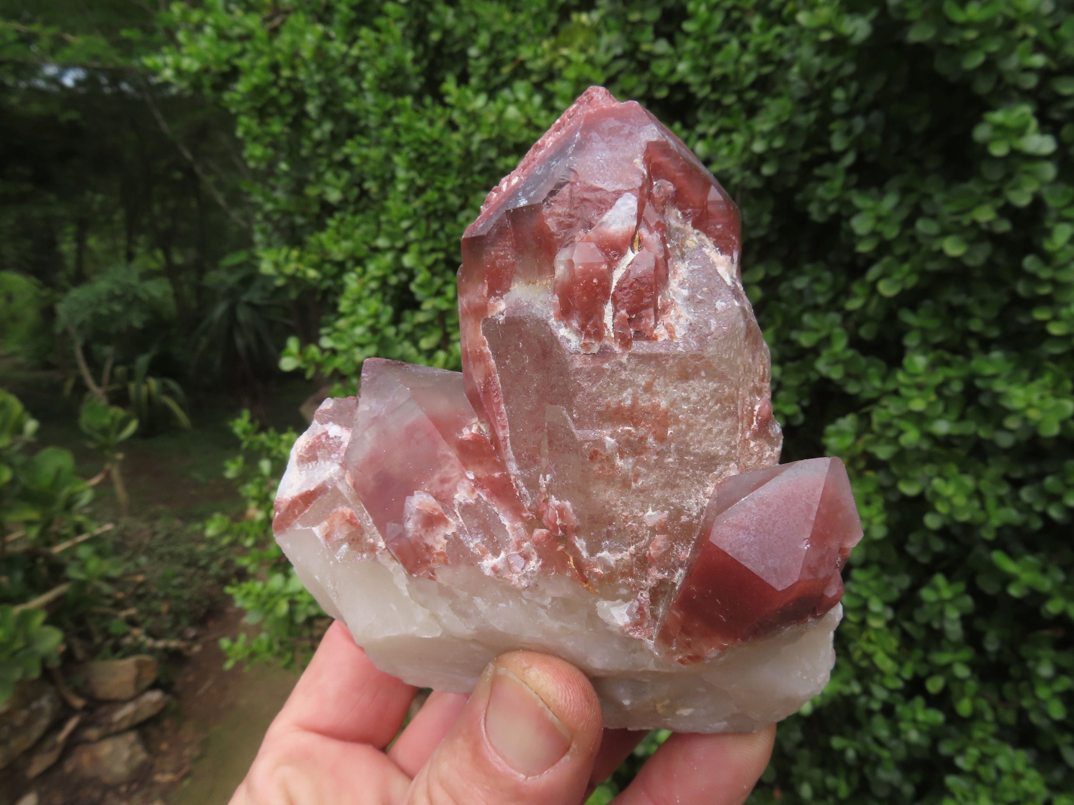 Natural Red Hematoid Quartz Clusters x 4 From Karoi, Zimbabwe - TopRock