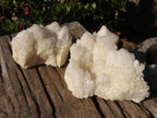 Natural "Cathedral Window" Candle Quartz Formations x 2 From Madagascar - Toprock Gemstones and Minerals 