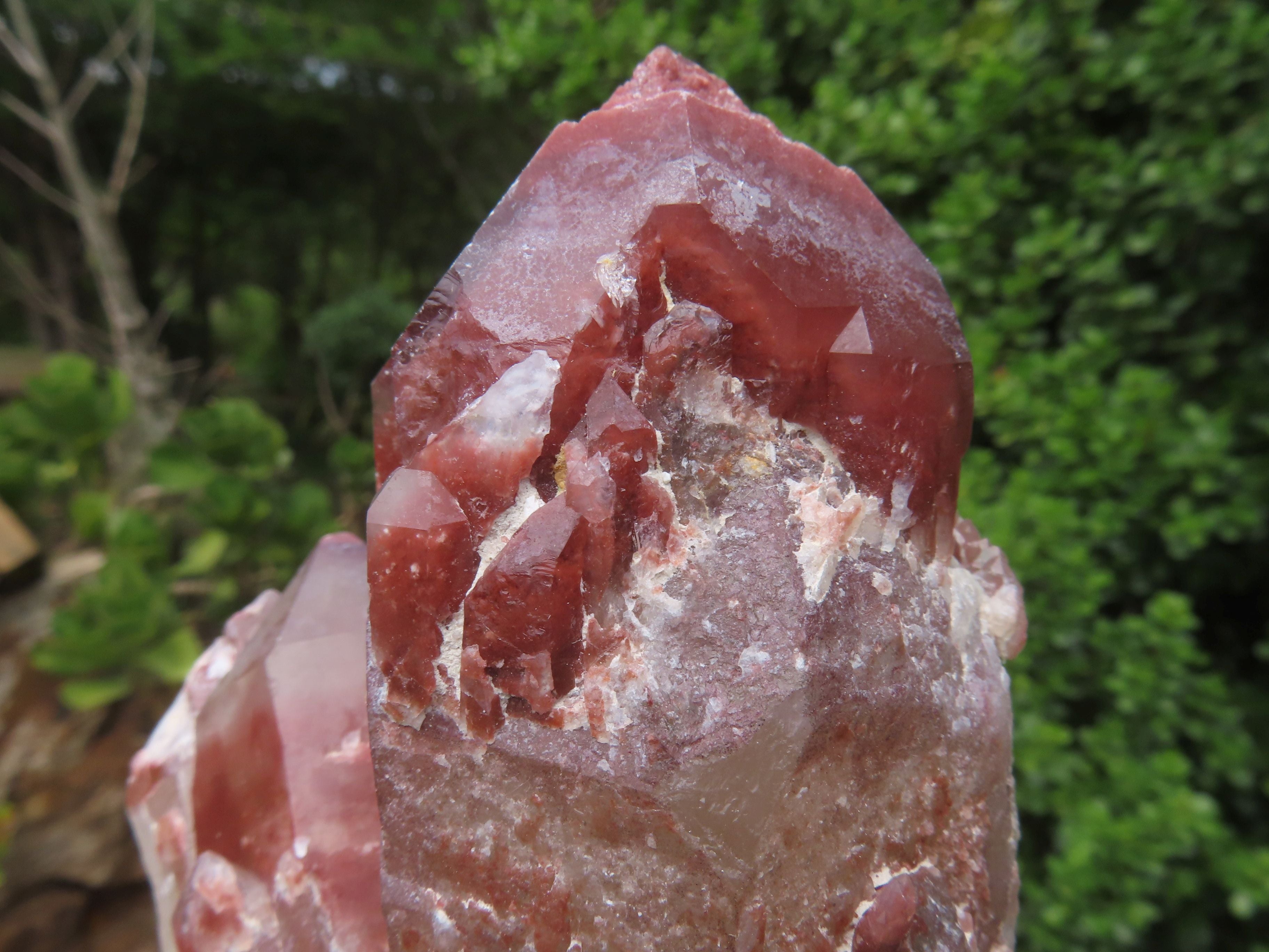Natural Red Hematoid Quartz Clusters x 4 From Karoi, Zimbabwe - TopRock