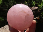Polished Pink Rose Quartz Spheres x 3 From Madagascar - TopRock
