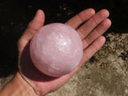 Polished Pink Rose Quartz Spheres x 3 From Madagascar - TopRock