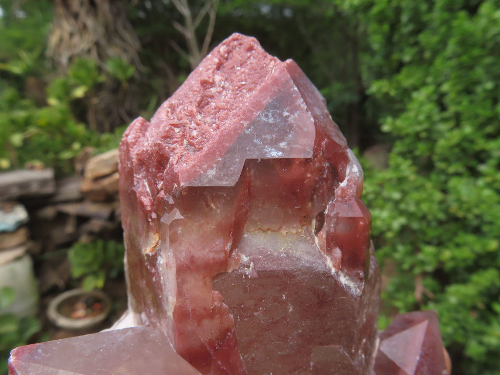 Natural Red Hematoid Quartz Clusters x 4 From Karoi, Zimbabwe - TopRock