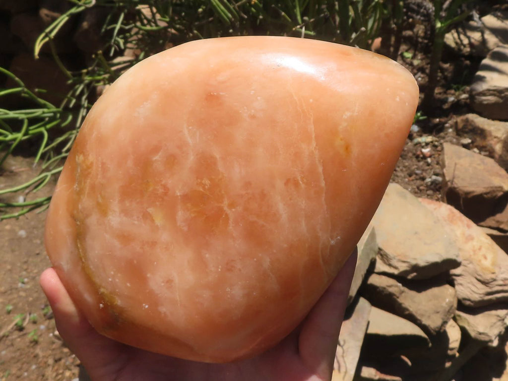 Polished Large Orange Twist Calcite Standing Free Form x 1 From Madagascar - TopRock