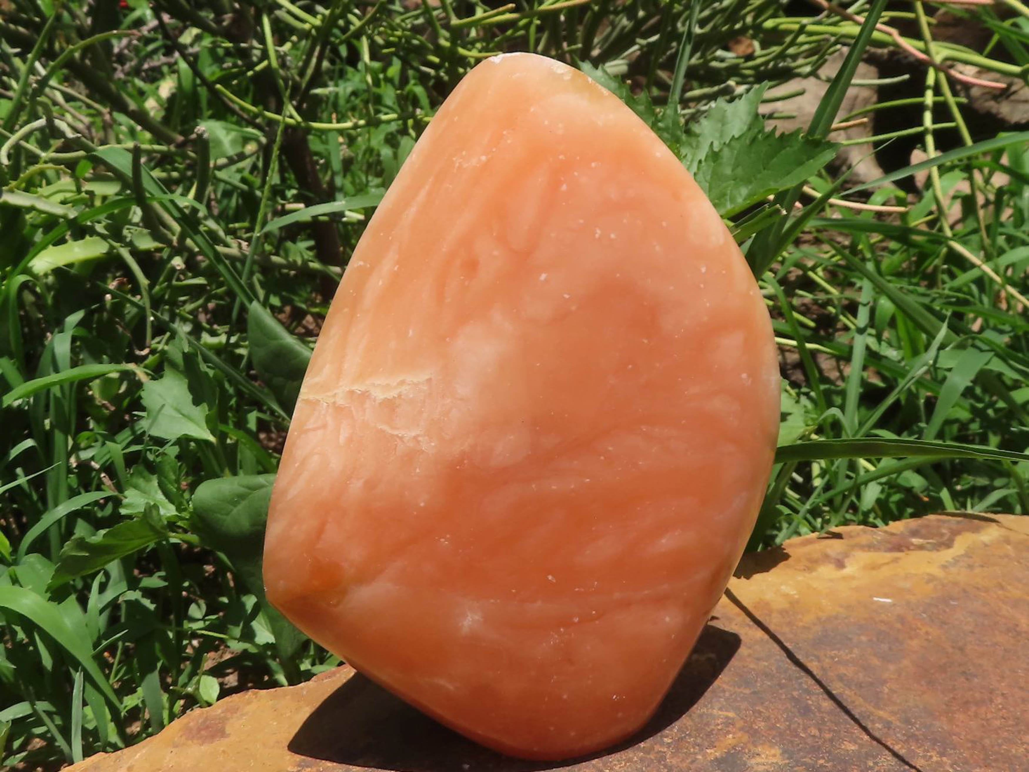 Polished Large Orange Twist Calcite Standing Free Form x 1 From Madagascar - TopRock