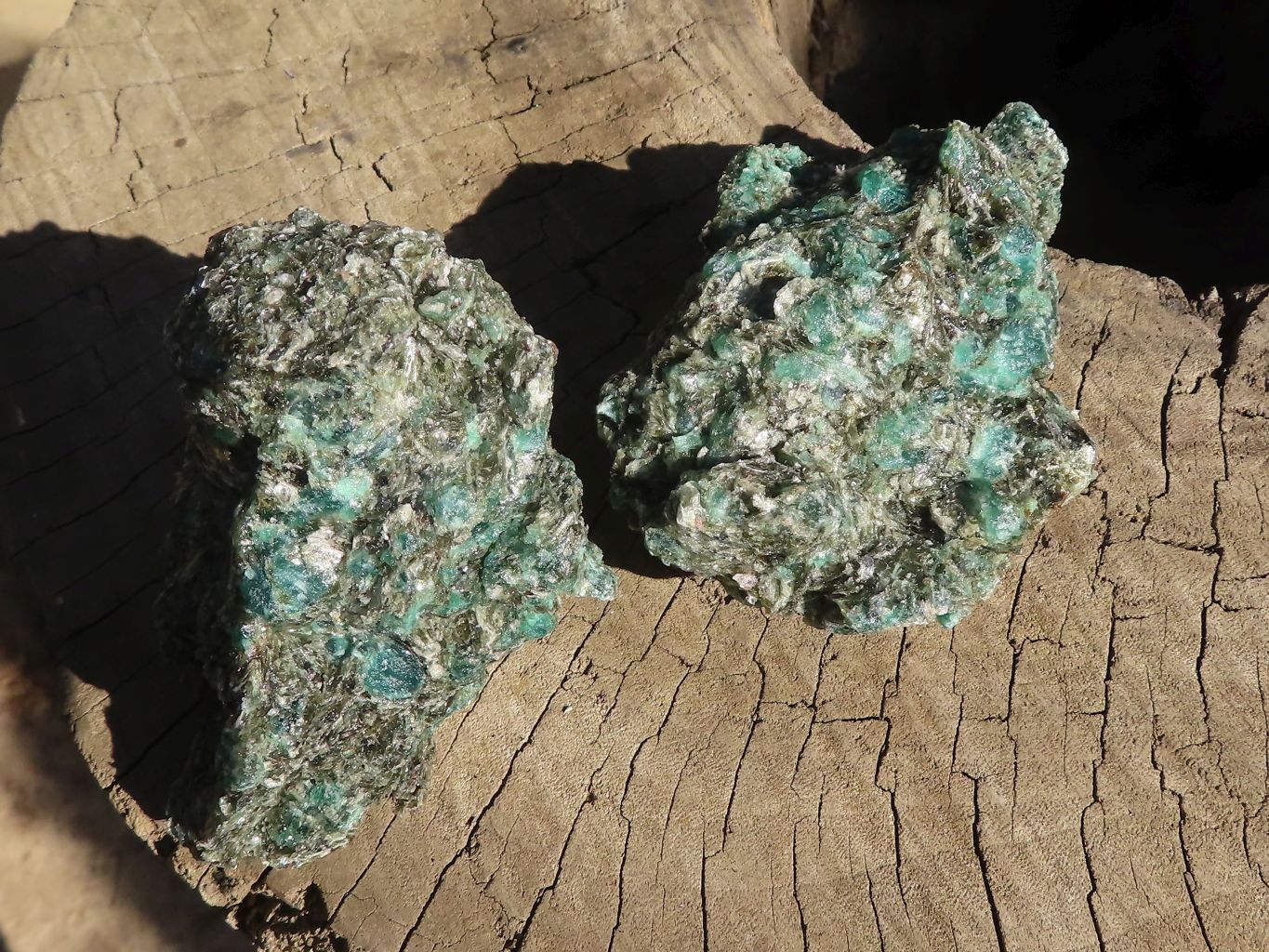 Natural Rare Emerald Mica In Matrix Cobbed Specimens x 6 From Mutoko, Zimbabwe - Toprock Gemstones and Minerals 