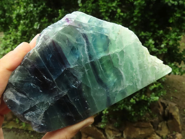Polished One Side Polished Watermelon Fluorite Slabs x 3 From Uis, Namibia - TopRock