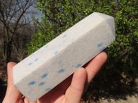 Polished Blue Spotted Spinel Quartz Points x 3 From Madagascar - Toprock Gemstones and Minerals 