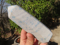 Polished Blue Spotted Spinel Quartz Points x 3 From Madagascar - Toprock Gemstones and Minerals 